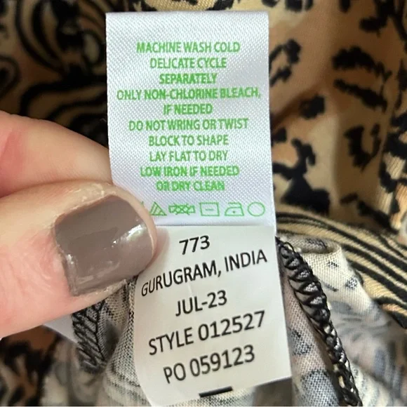 LILLY PULITZER Tessa Dress Rattan Walk On The Wild Side V-Neck 3/4 Sleeve | XL - Picture 12 of 12